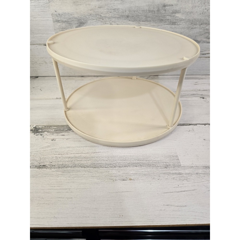 Vintage 1976 Rubbermaid Twin Turntable Space Saver Sand Lazy Susan Organizer